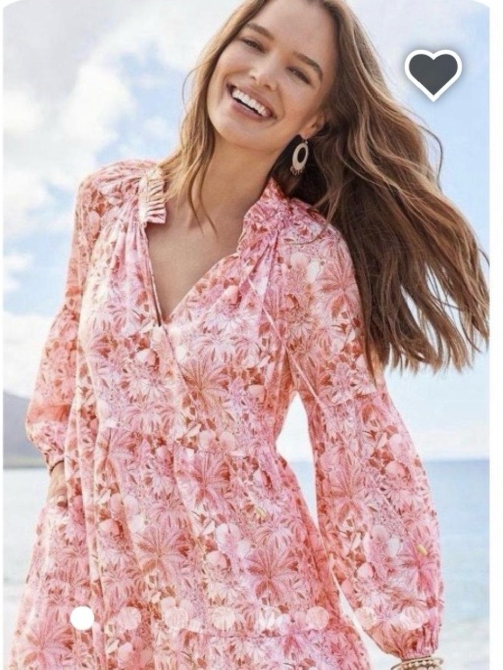 Tommy Bahama Pink Floral Wrap Tunic